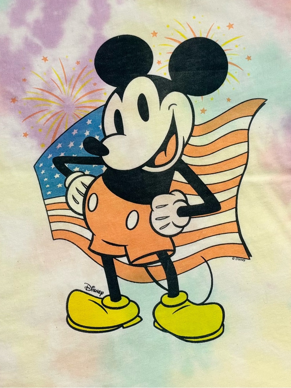 Junk Food Clothing Women’s Tie-Dye Distressed Mickey Mouse T-Shirt, Size: L, NWT